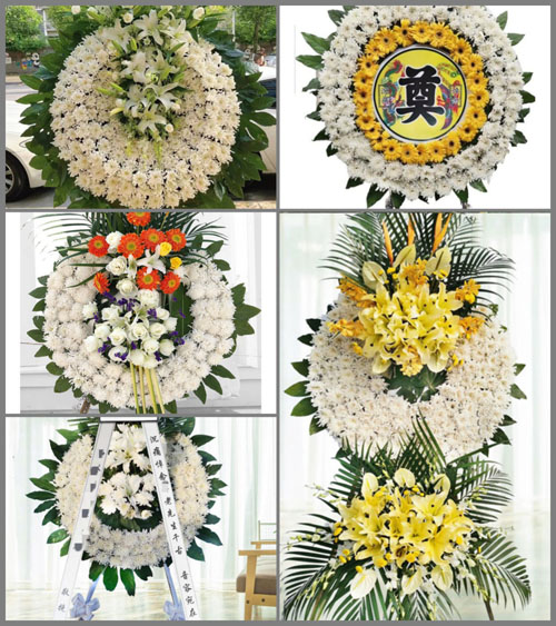 山东青岛即墨市灵山镇柳沟五村花圈速递